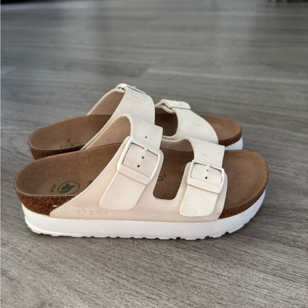 Birkenstock White Double-Strap Sandals (Like New) - Picture 2 of 3